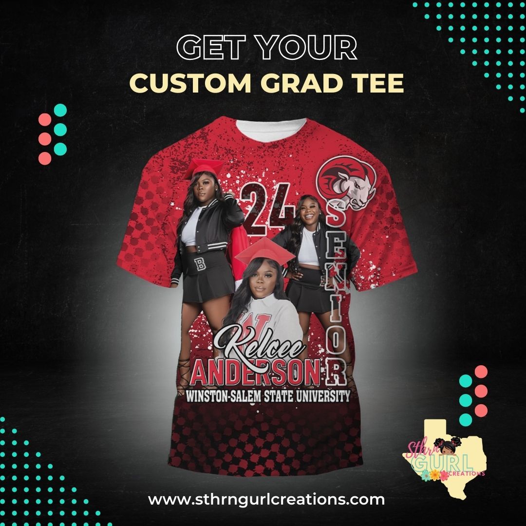 Custom All-Over 3D Graduation T-Shirt