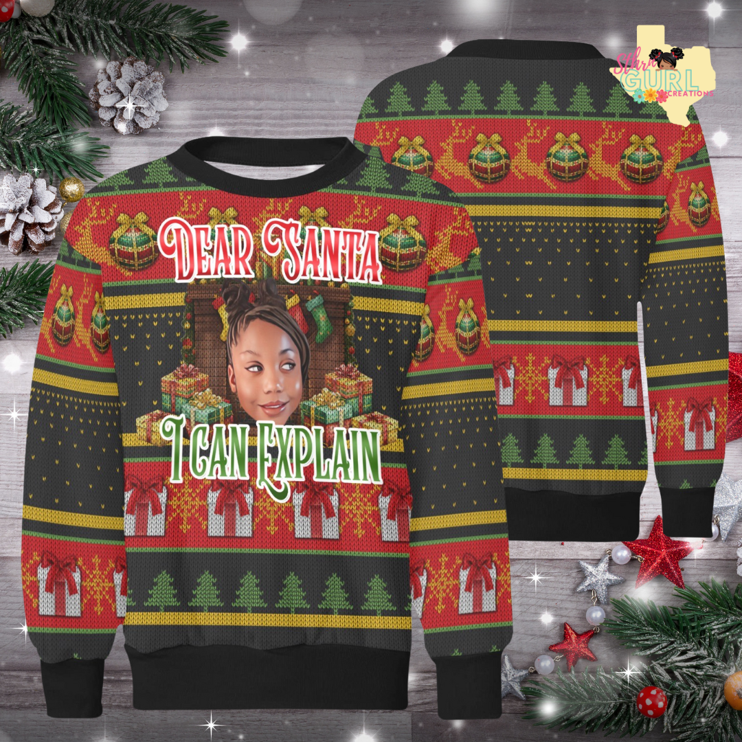 Dear Santa I Can Explain Ugly Christmas Sweater