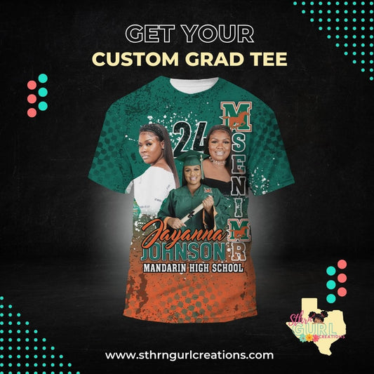 Custom All-Over 3D Graduation T-Shirt