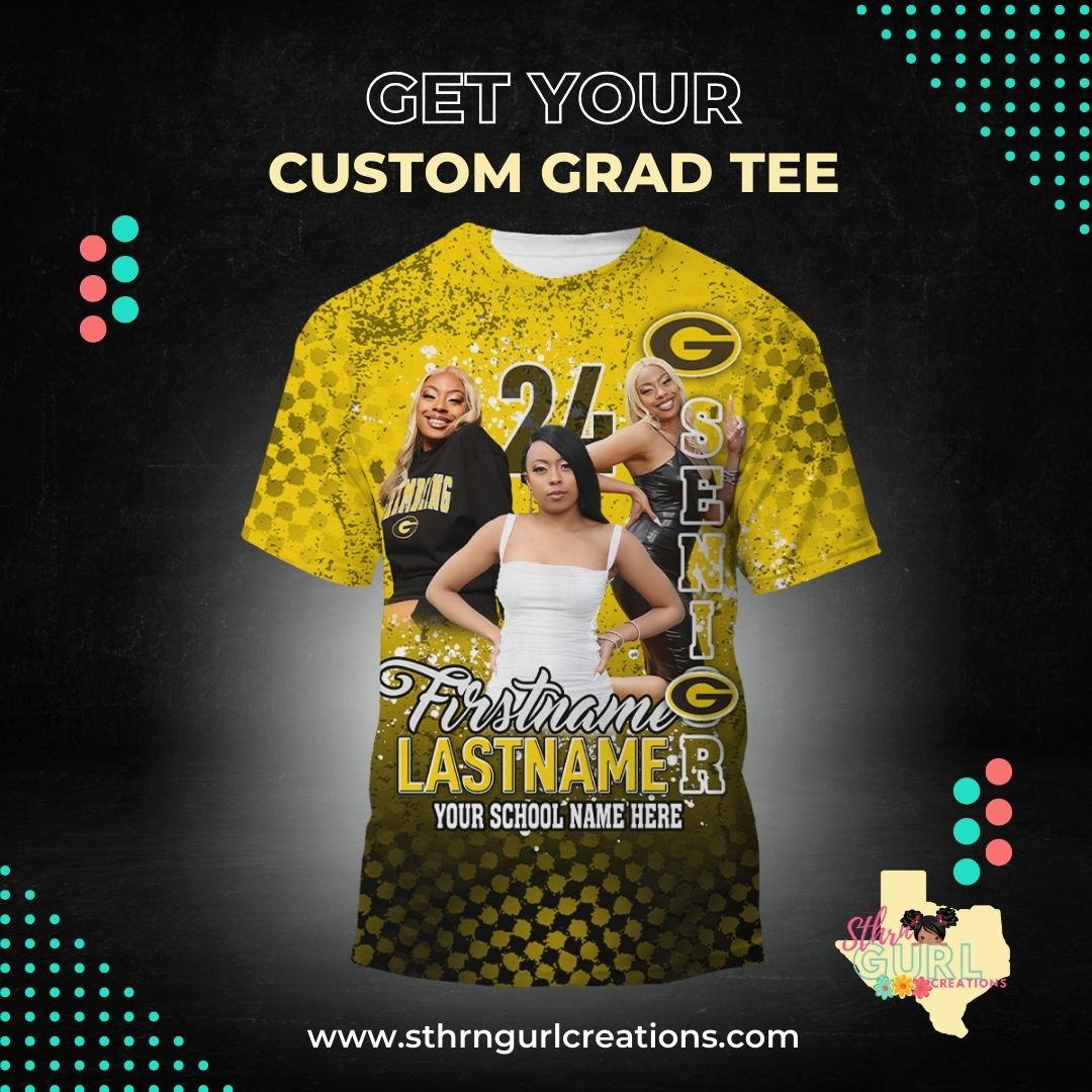 Custom All-Over 3D Graduation T-Shirt