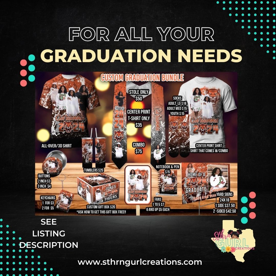 Custom Graduation Stole and Matching T-Shirt