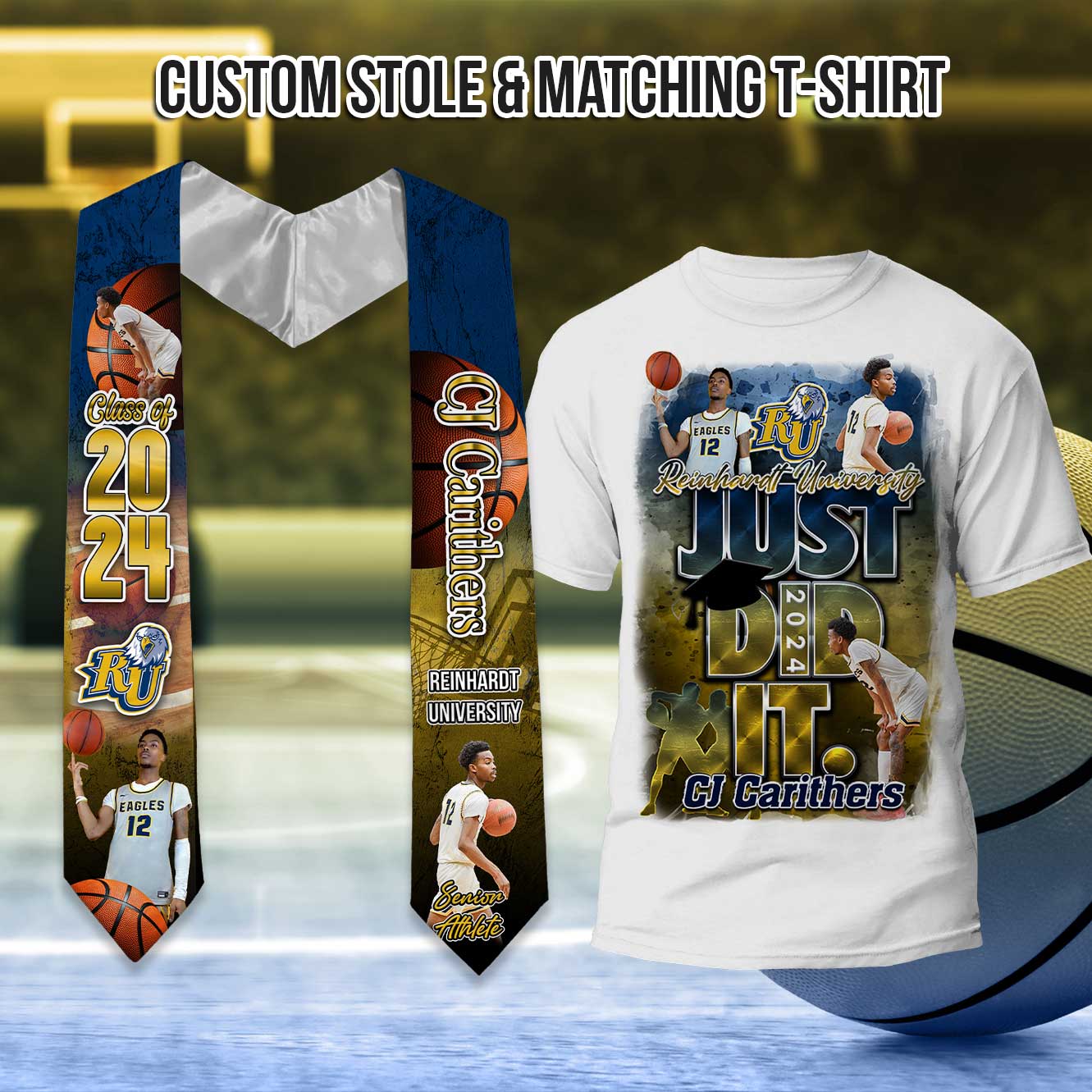 Basketball Stole and Matching Just Did It T-Shirt