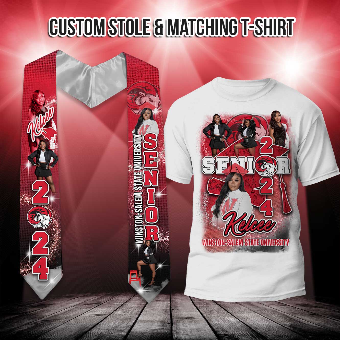 Graduation Stole and Matching  T-Shirt