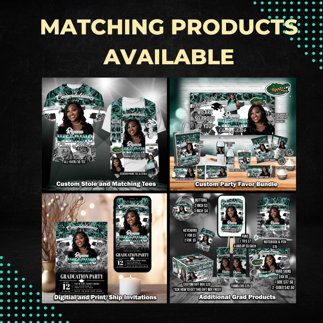 Custom Graduation Fans, Graduation Hand Fans, Class of 2024, College Grad, High School Grad, Kindergarten Grad, Printable