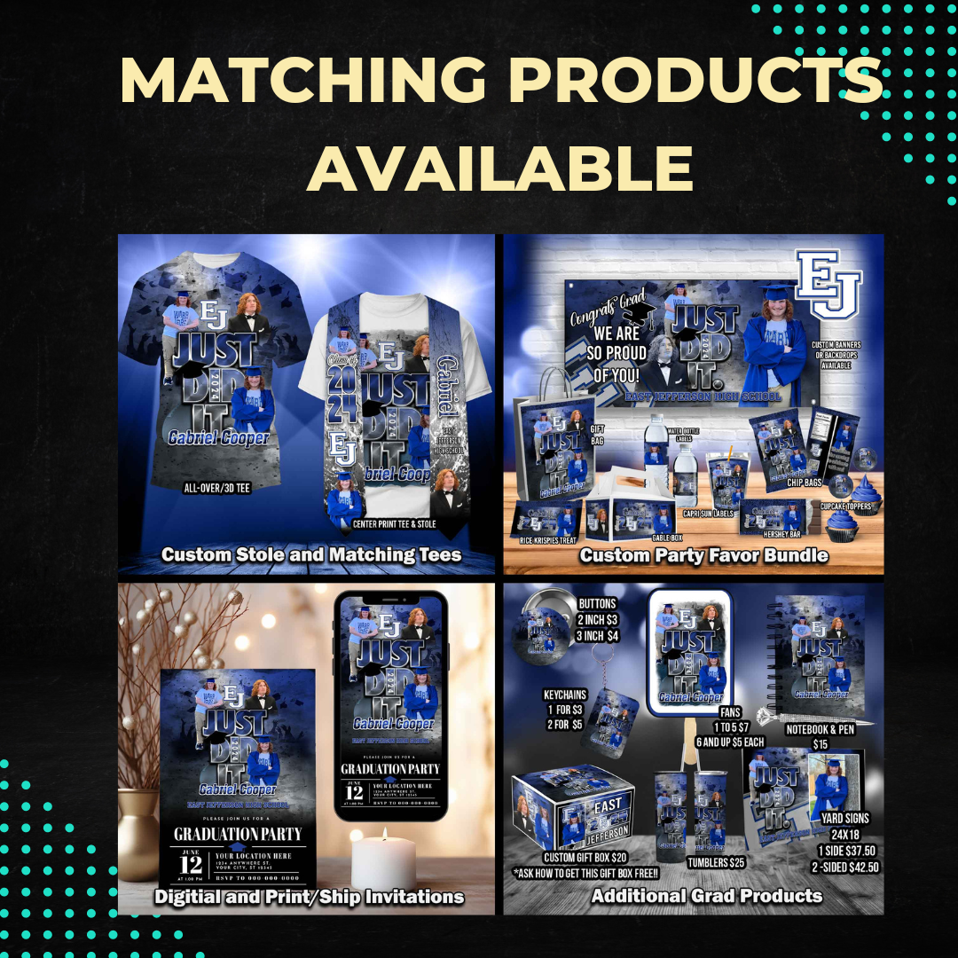 Custom Graduation Fans, Graduation Hand Fans, Class of 2024, College Grad, High School Grad, Kindergarten Grad, Printable