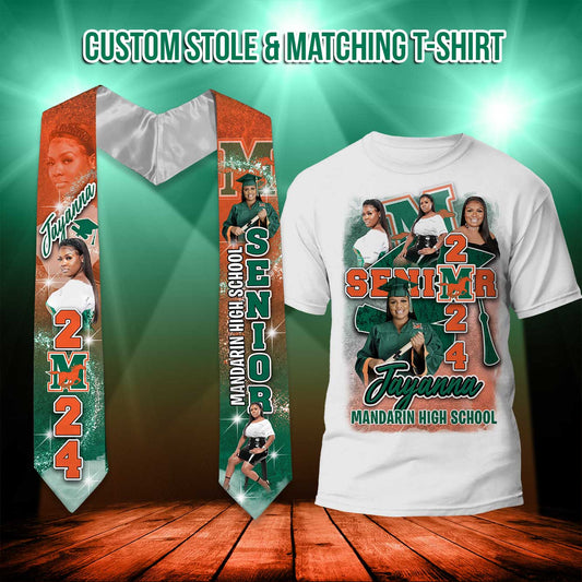 Graduation Stole and Matching  T-Shirt