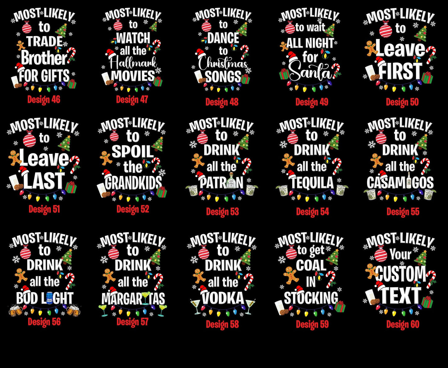 Most Likely Family Matching Shirt, Funny Christmas Tee, Family Shirt, Custom Christmas T-Shirt