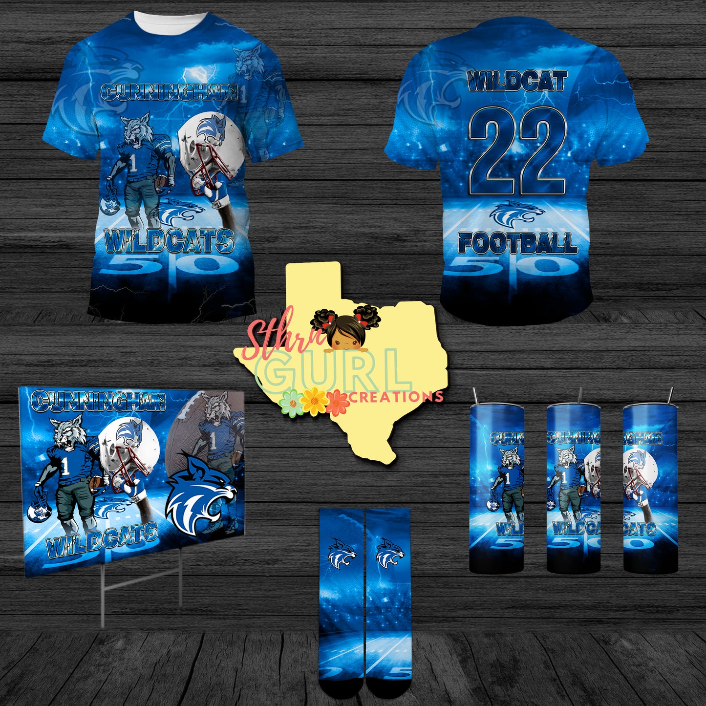 Cunningham Middle School Fan Gear Bundle (All-Over Print) - SthrngurlCreations