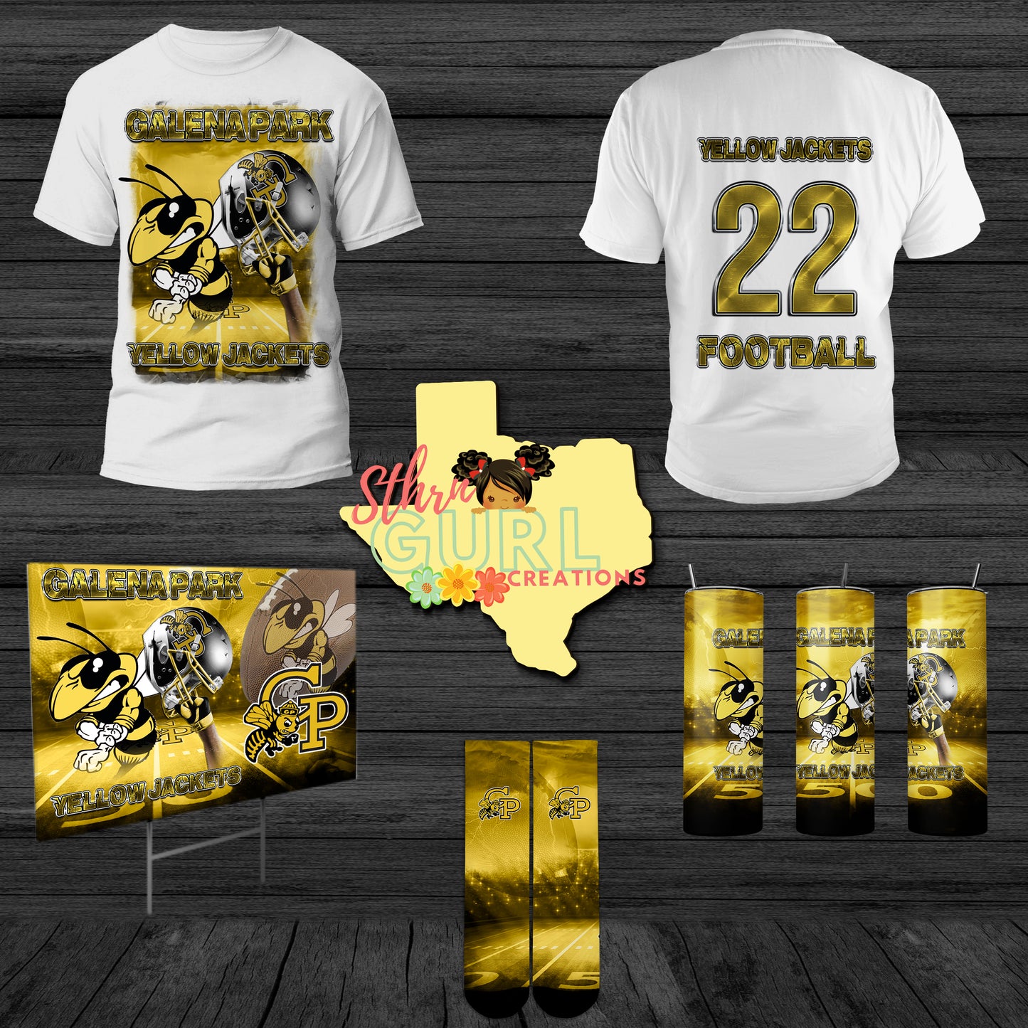 Galena Park High School Fan Gear Bundle (Center Print) - SthrngurlCreations