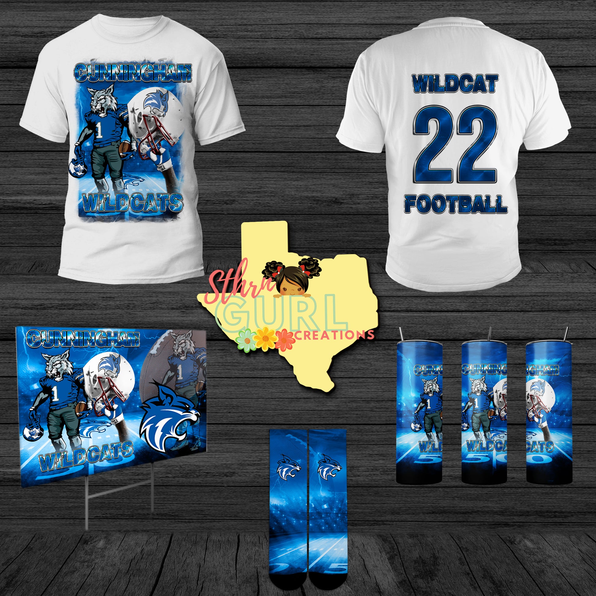 Cunningham Middle School Fan Gear Bundle (Center Print) - SthrngurlCreations