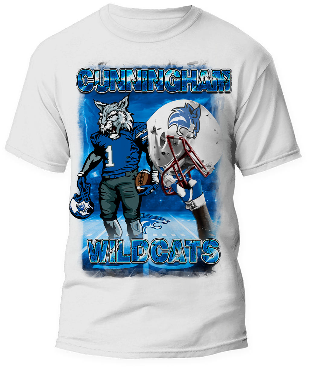 Cunningham Football Center Print Shirt - SthrngurlCreations