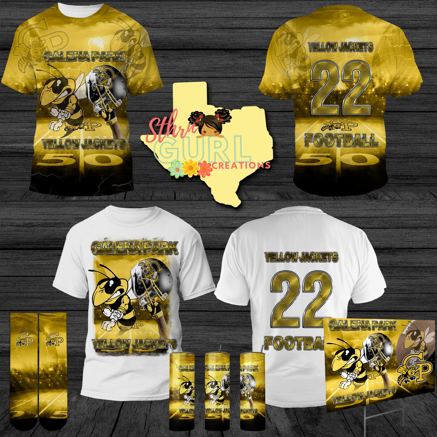Galena Park High School Football Fan Gear Deluxe Bundle - SthrngurlCreations