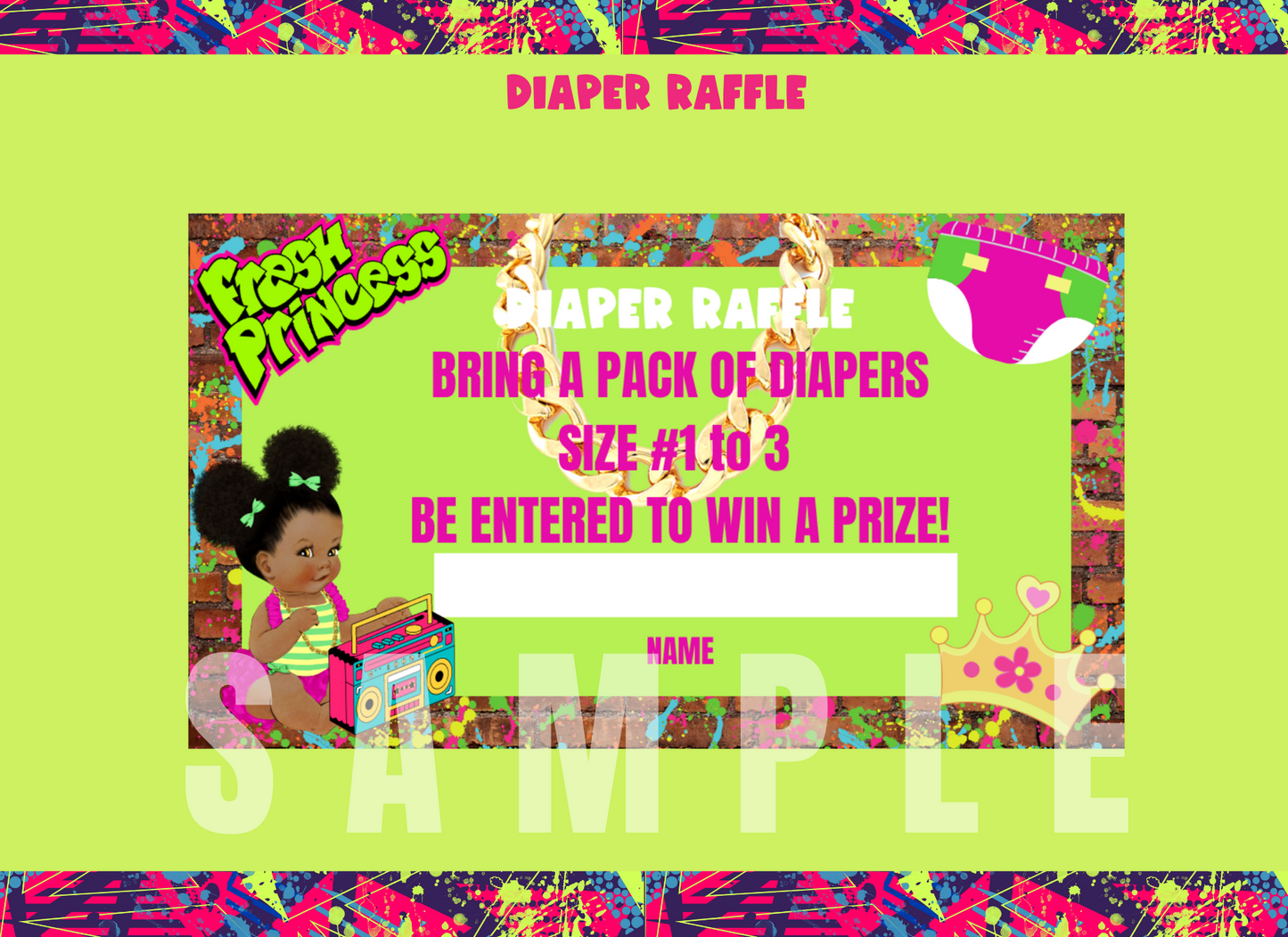 Fresh Princess Baby Shower Bundle, 90s Baby Shower Bundle, Fresh Prince Printabl - SthrngurlCreations