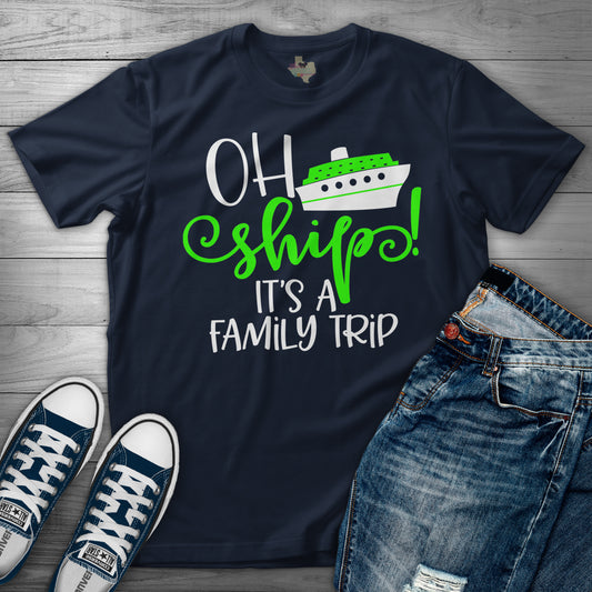 Family Cruise Shirts Custom Cruise Bon Voyage TShirt Cruise Family Vacation Cruise Shirt Besties Vacation, Oh Ship It's A Family Trip