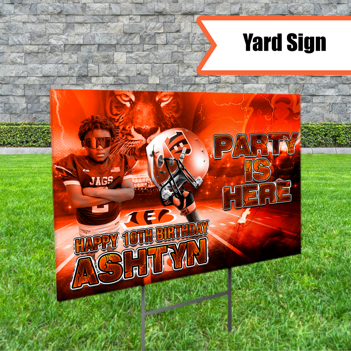 Y-Birthday Party Yard Sign