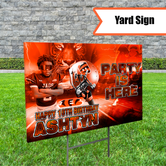 Y-Birthday Party Yard Sign