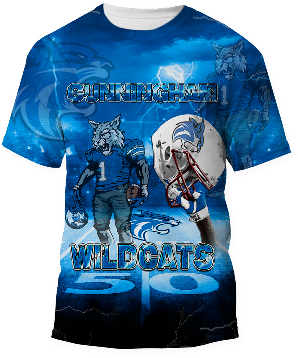 Cunningham Football All Over 3D Shirt - SthrngurlCreations