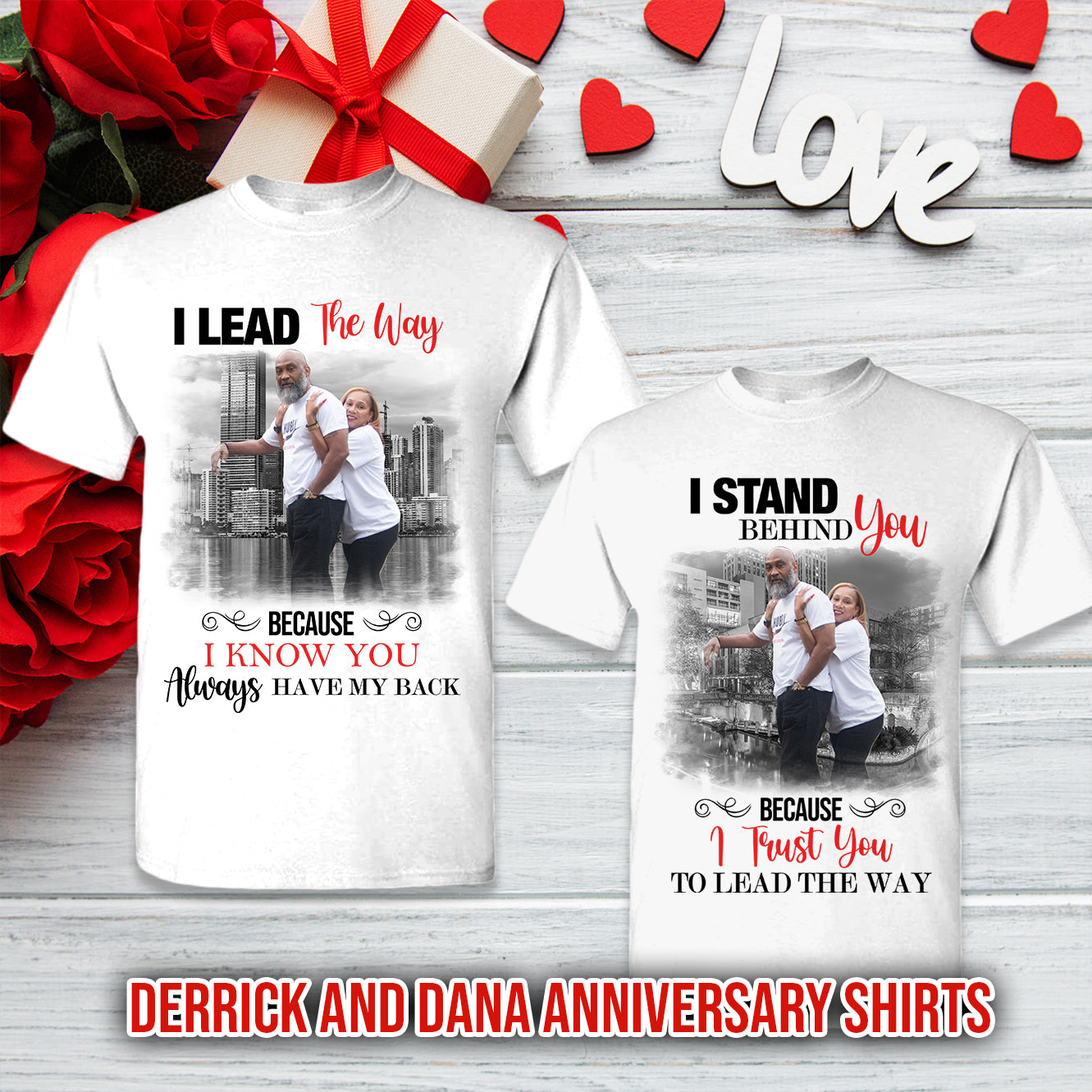 Couples Tee, Couples Shirt, Couples Gift, I Lead The Way, I Stand Behi –  Sthrngurl Creations