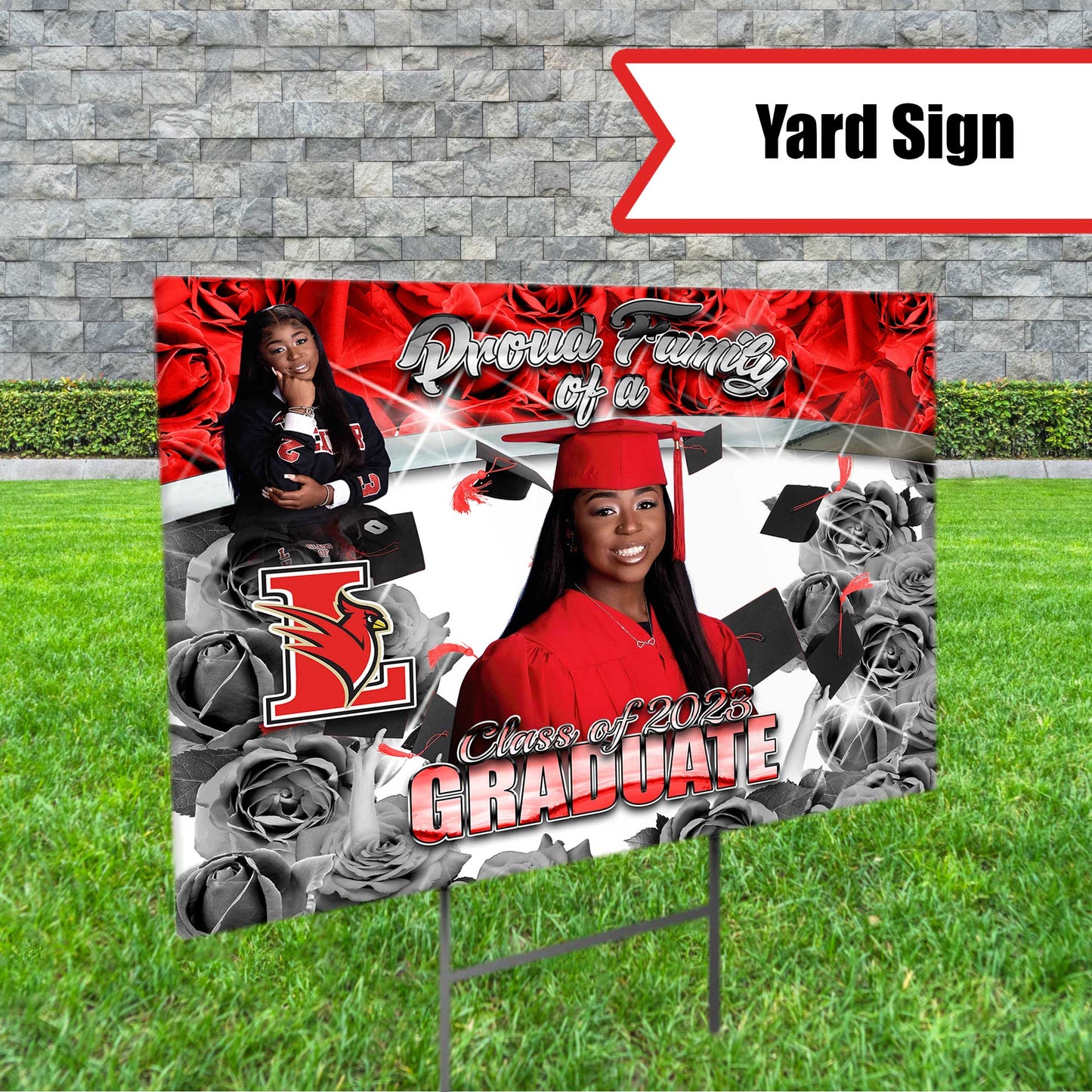 Proud Family Graduation Yard Sign