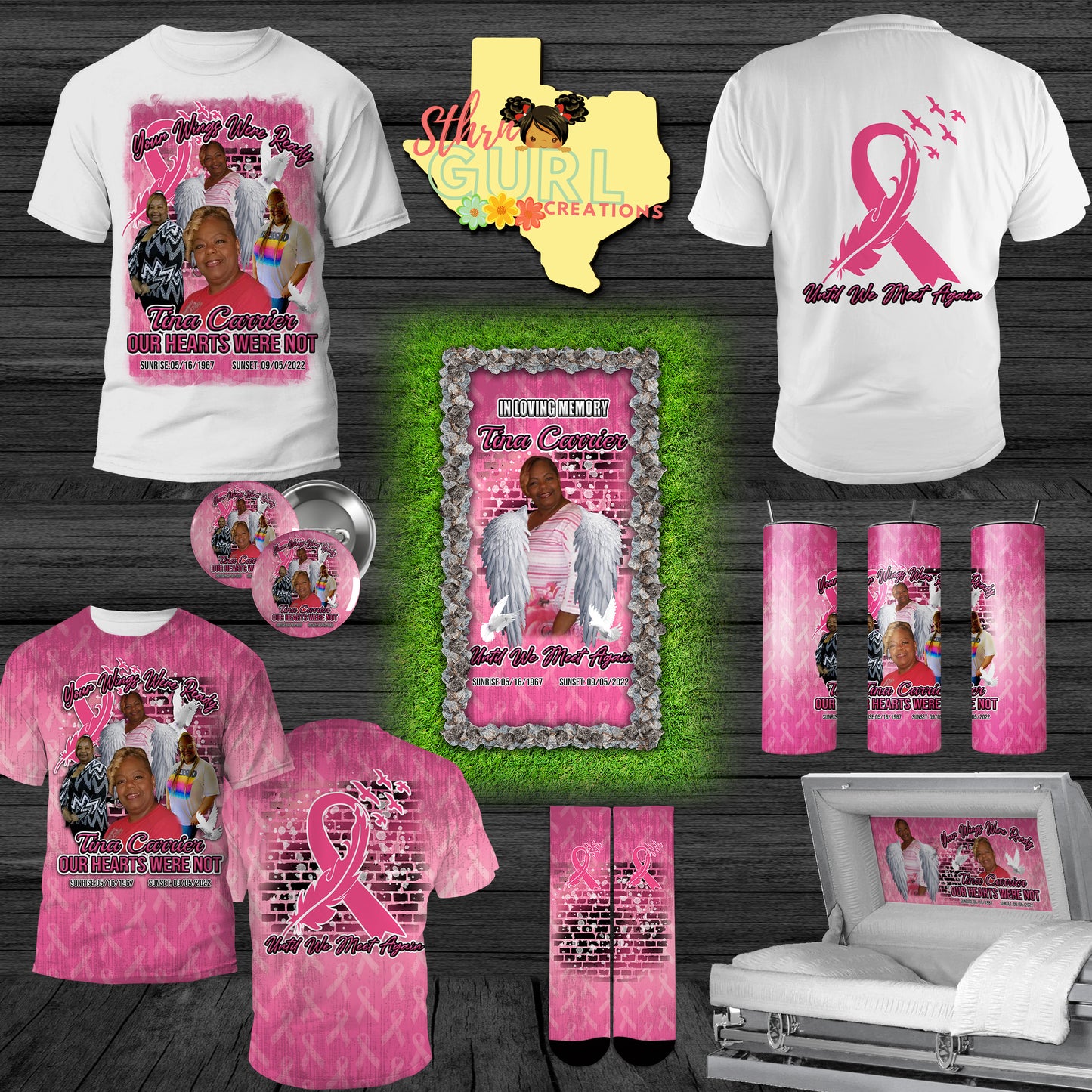 Memorial All-Over T-Shirt (Breast Cancer)