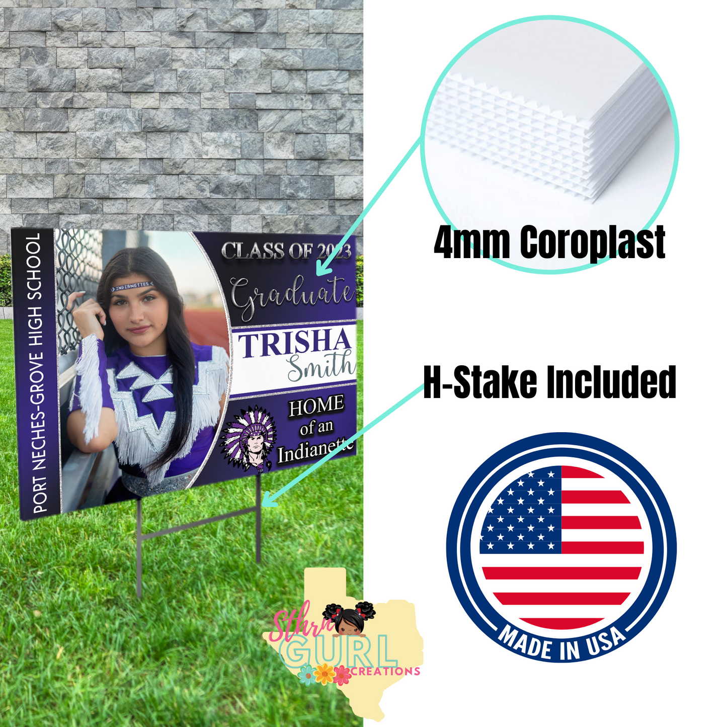 Custom Graduation Yard Sign