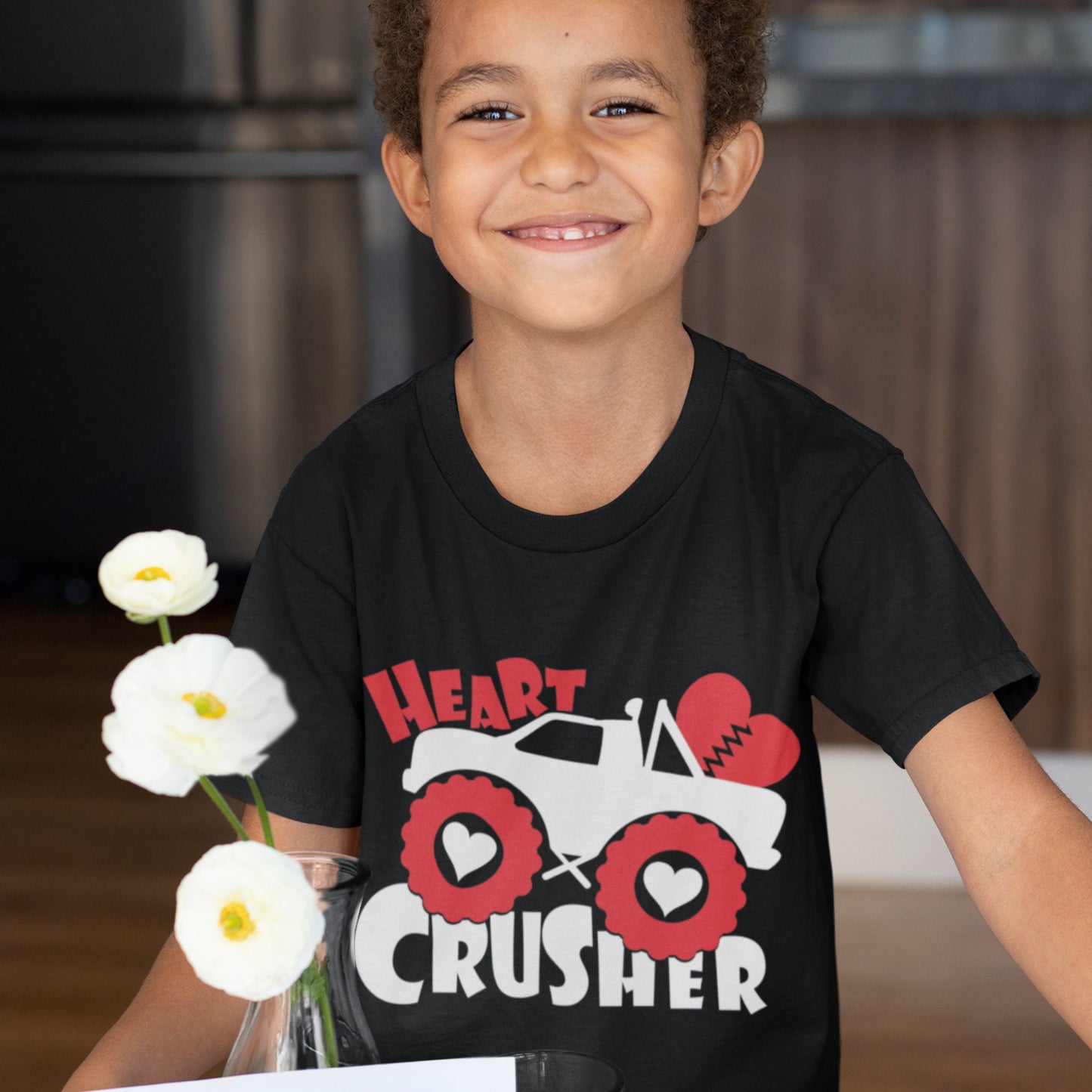 Boy's Monster Truck Valentine's Day T-Shirt, Sizes  6 months to Youth XL, Monster Truck Hoodie, Valentine's Day Hoodie, Kids Hoodie - SthrngurlCreations