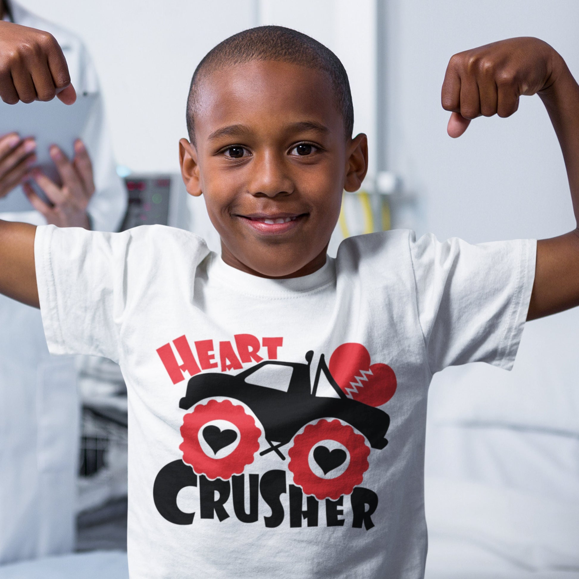 Boy's Monster Truck Valentine's Day T-Shirt, Sizes  6 months to Youth XL, Monster Truck Hoodie, Valentine's Day Hoodie, Kids Hoodie - SthrngurlCreations