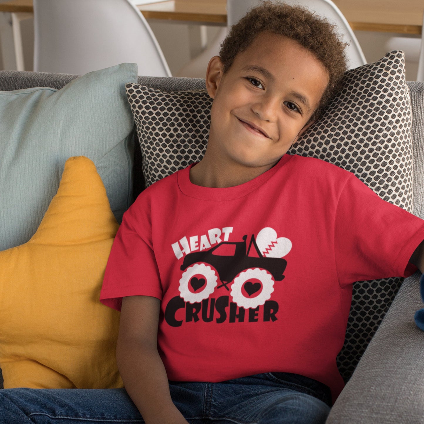 Boy's Monster Truck Valentine's Day T-Shirt, Sizes  6 months to Youth XL, Monster Truck Hoodie, Valentine's Day Hoodie, Kids Hoodie - SthrngurlCreations