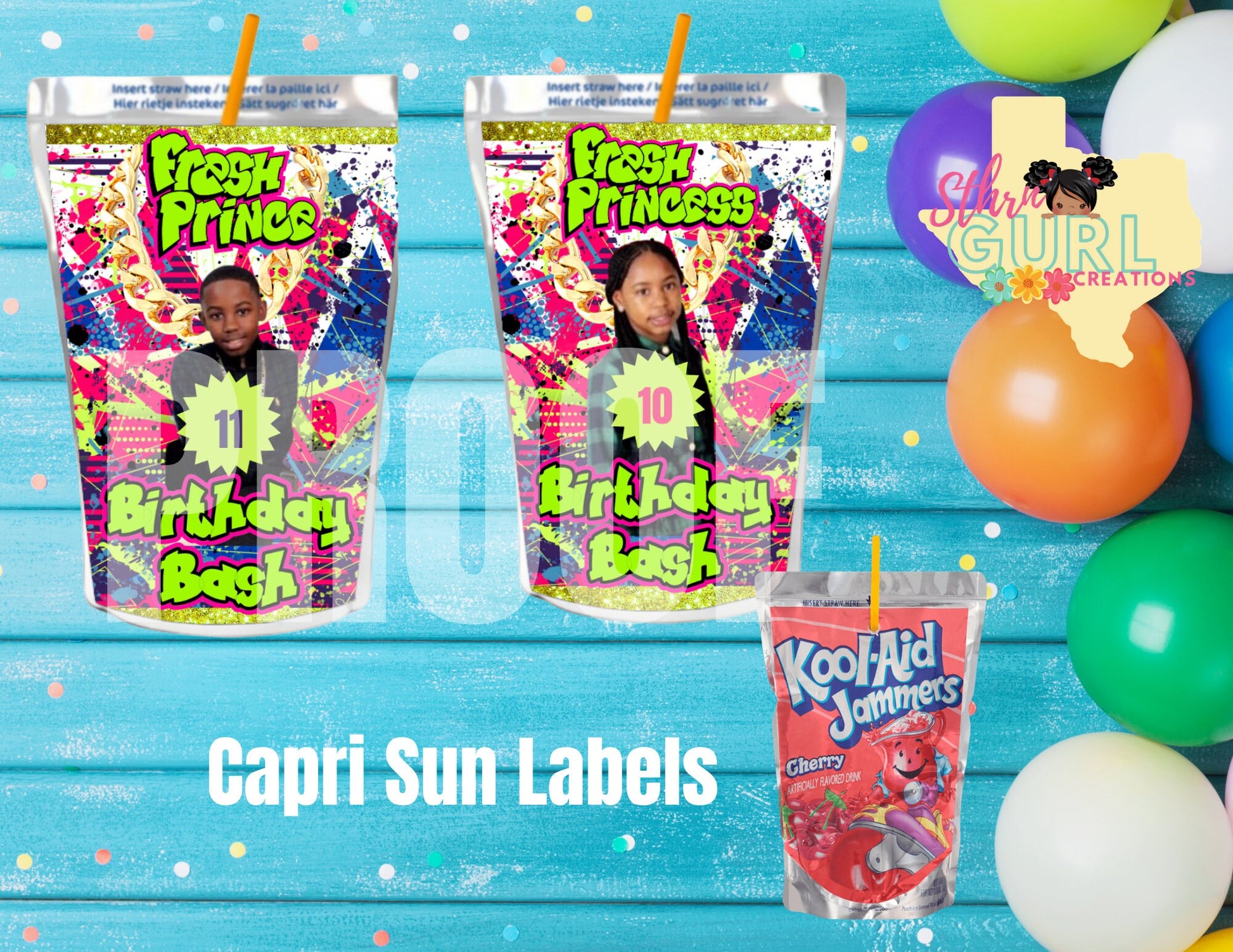 Fresh Prince  Fresh Princess Birthday Bundle, 90s Birthday Bundle, Fresh Prince Printables, Fresh Prince Fresh Princess Theme, 90s Theme - SthrngurlCreations