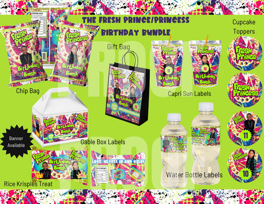 Fresh Prince  Fresh Princess Birthday Bundle, 90s Birthday Bundle, Fresh Prince Printables, Fresh Prince Fresh Princess Theme, 90s Theme - SthrngurlCreations