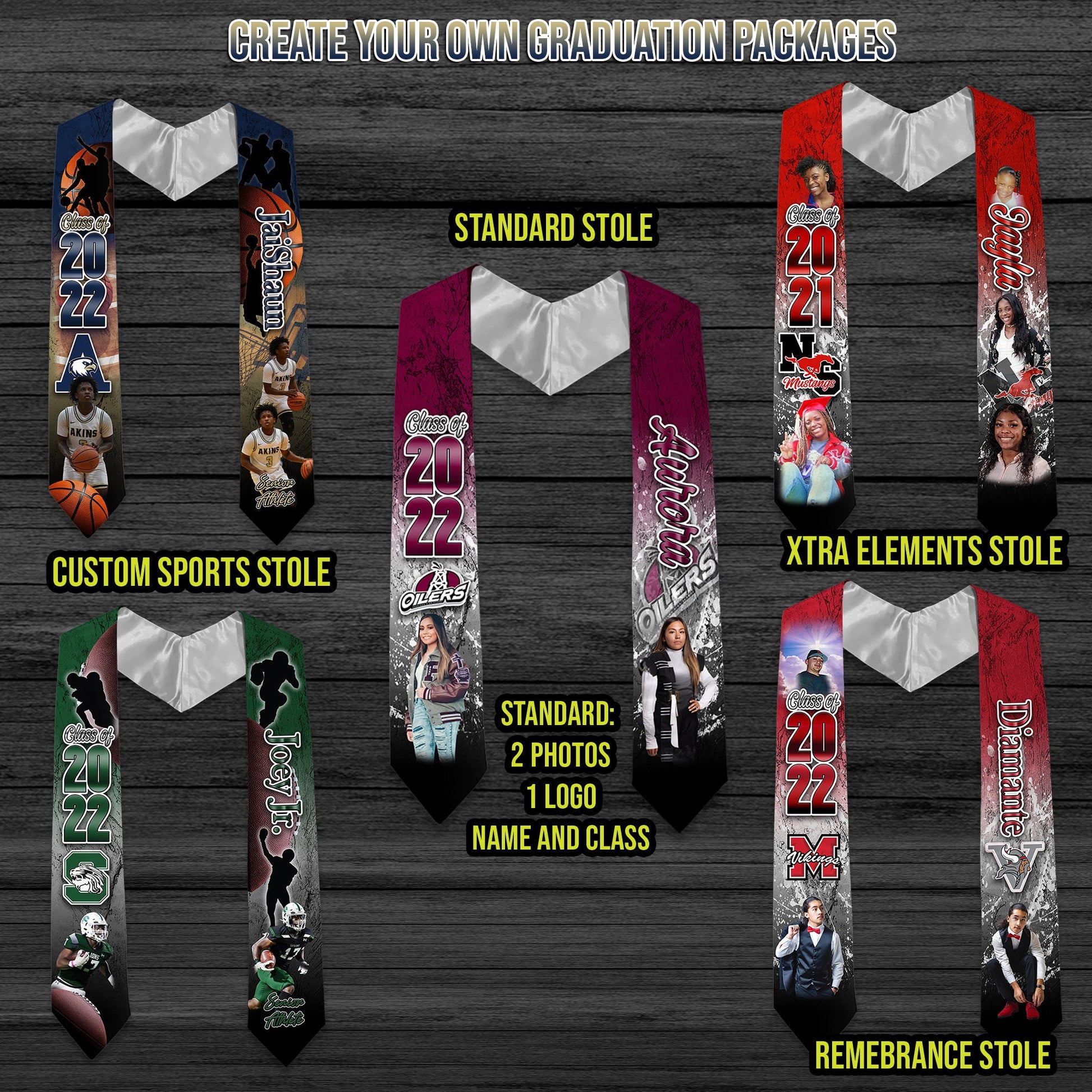 Custom Graduation Stole and Matching T-Shirt - SthrngurlCreations