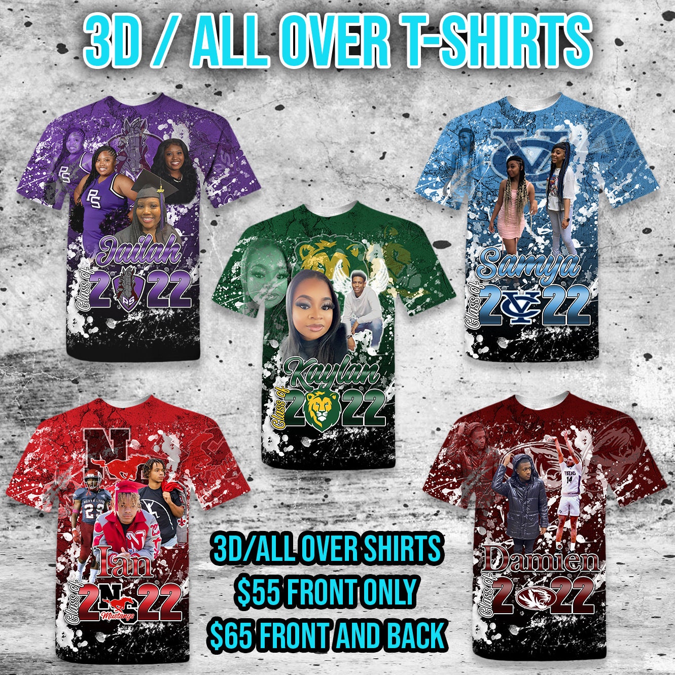 3D Shirt, All Over Shirt, 3D Custom Graduation T-Shirt, All Over Graduation Shirt - SthrngurlCreations