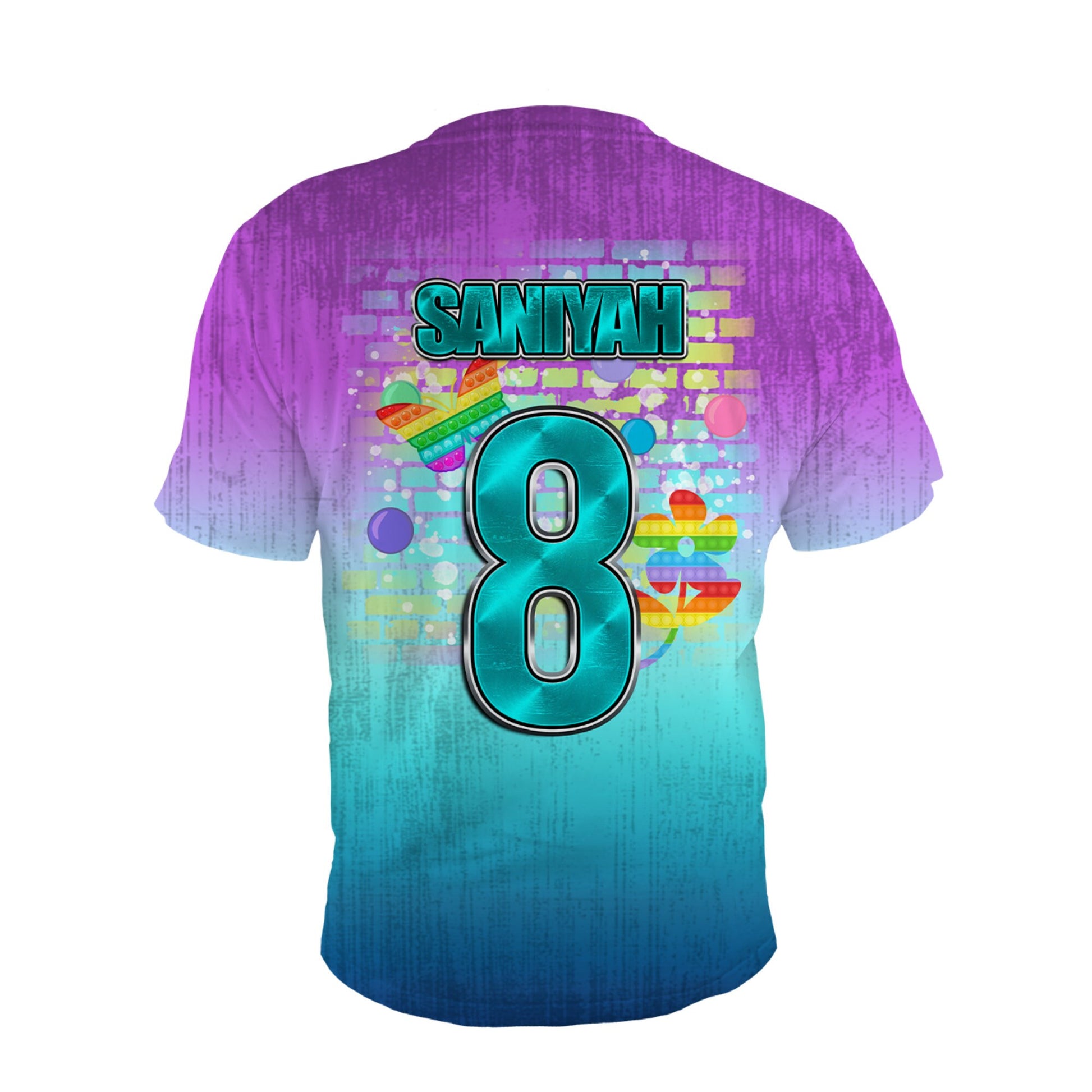 Pop It Birthday T-Shirt, Custom Pop It Birthday T-Shirt, Fidget Theme Birthday T-Shirt, All-Over Pop It Birthday T-Shirt - SthrngurlCreations