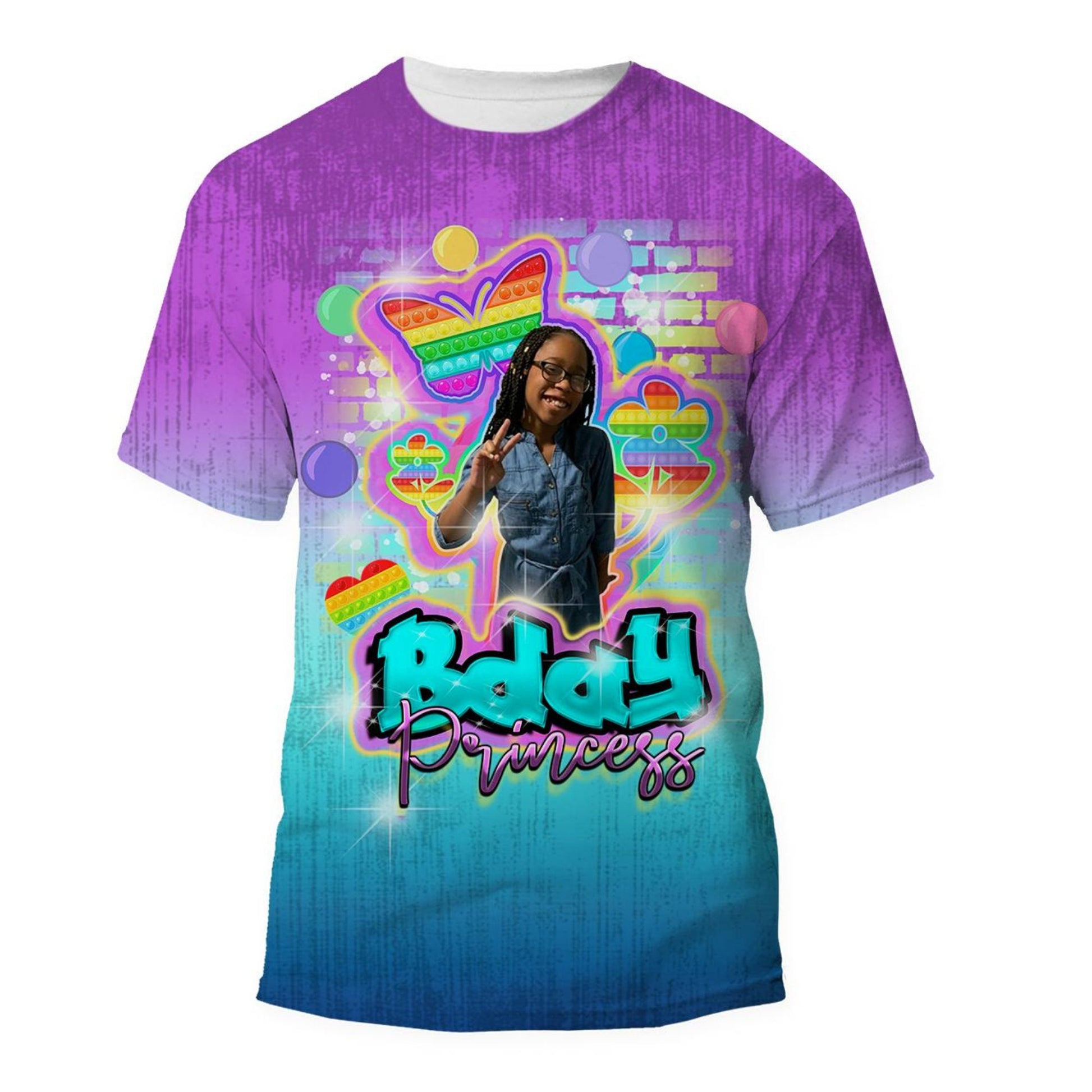 Pop It Birthday T-Shirt, Custom Pop It Birthday T-Shirt, Fidget Theme Birthday T-Shirt, All-Over Pop It Birthday T-Shirt - SthrngurlCreations