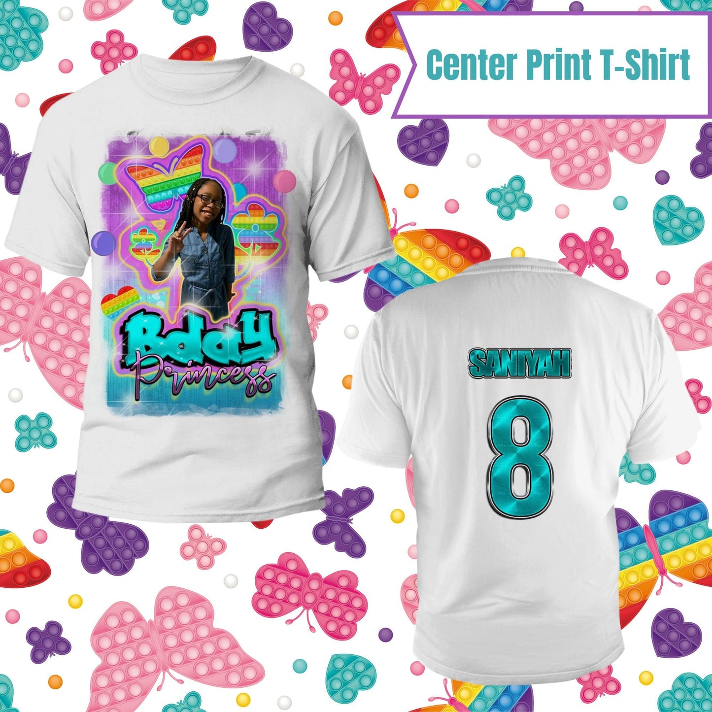 Pop It Birthday T-Shirt, Custom Pop It Birthday T-Shirt, Fidget Theme Birthday T-Shirt, All-Over Pop It Birthday T-Shirt - SthrngurlCreations