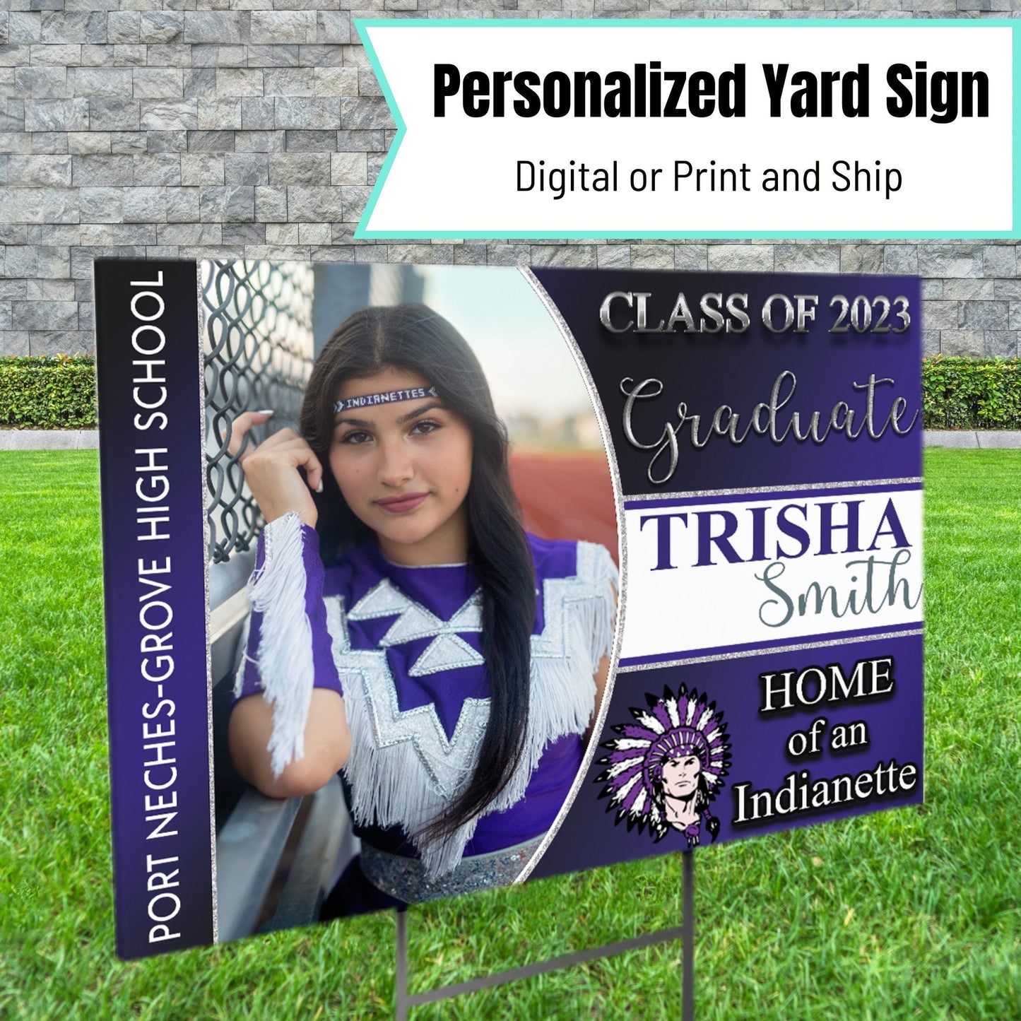 Graduation Yard Sign, Personalized College Bound Yard Sign, Custom Yard Sign, Class of 2023, - SthrngurlCreations