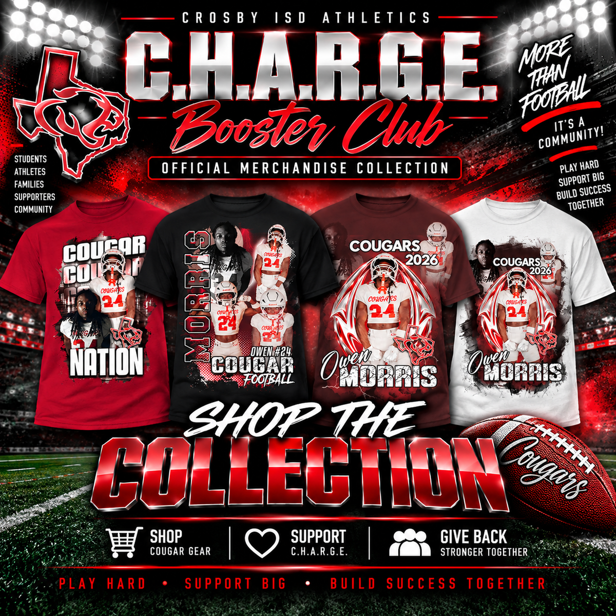 C.H.A.R.G.E. Booster Club T-Shirt Collection