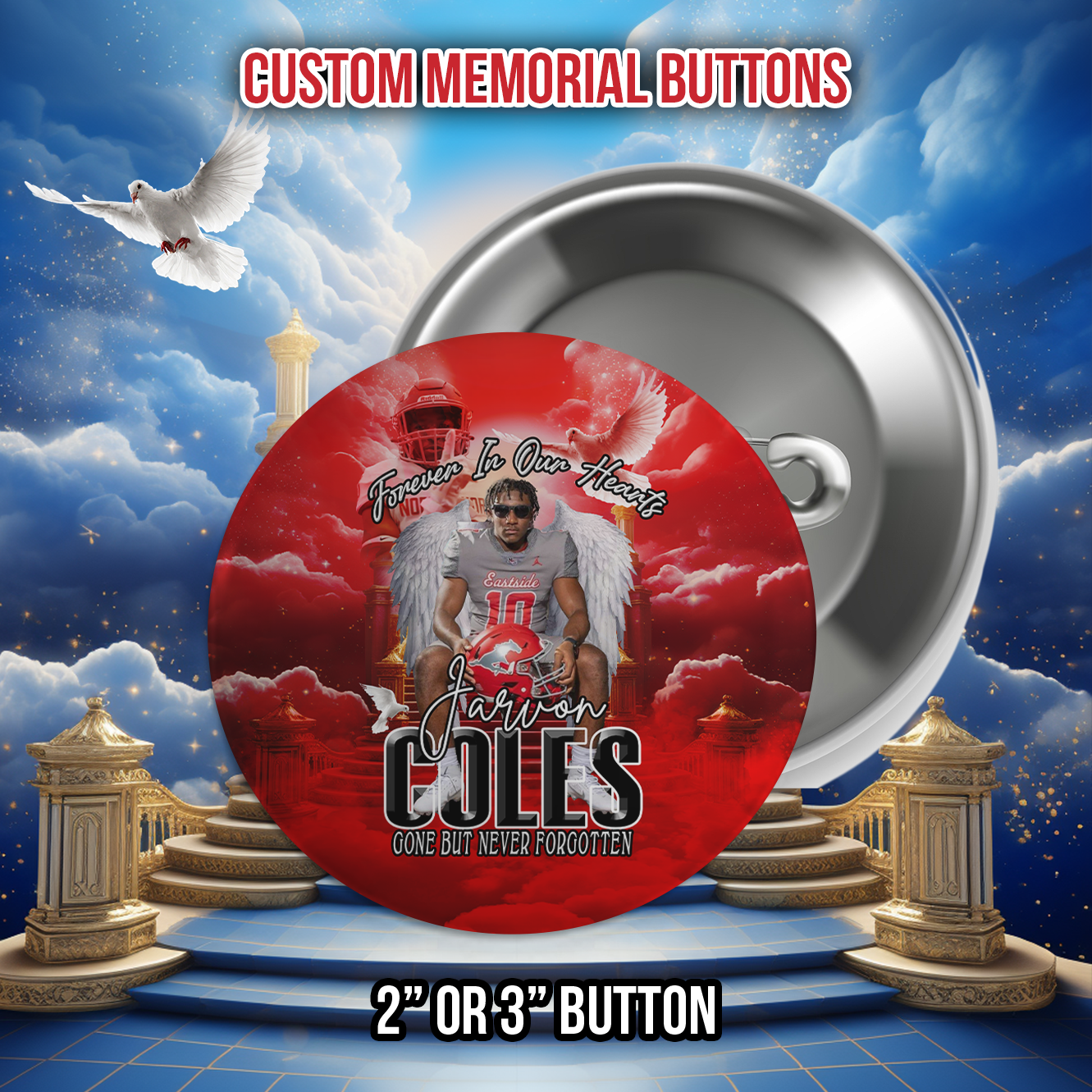 Memorial Button- Jarvon Coles