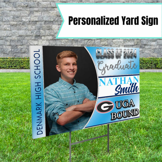 Graduation Yard Sign, Personalized College Bound Yard Sign, Custom Yard Sign, Class of 2023,