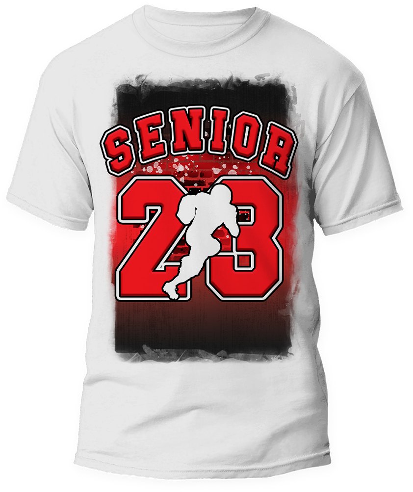 Air Senior 23 3D T-Shirt, Custom Jumpman T-Shirt, Air Senior Football Tee, Class of 2023 Football T-Shirt
