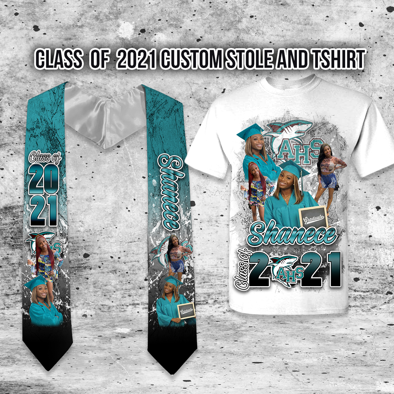 Custom Digital Design (Graduation Stole and T-Shirt) - SthrngurlCreations