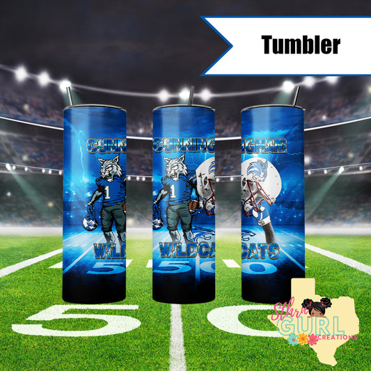Cunningham MS Football Tumbler - SthrngurlCreations