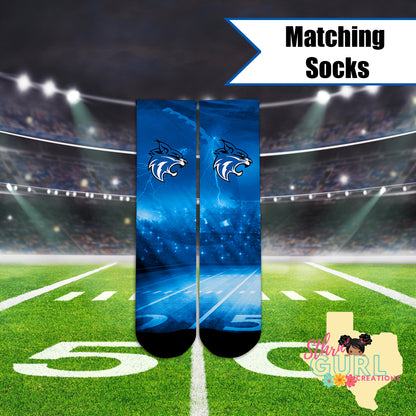 Cunningham MS Football Socks - SthrngurlCreations