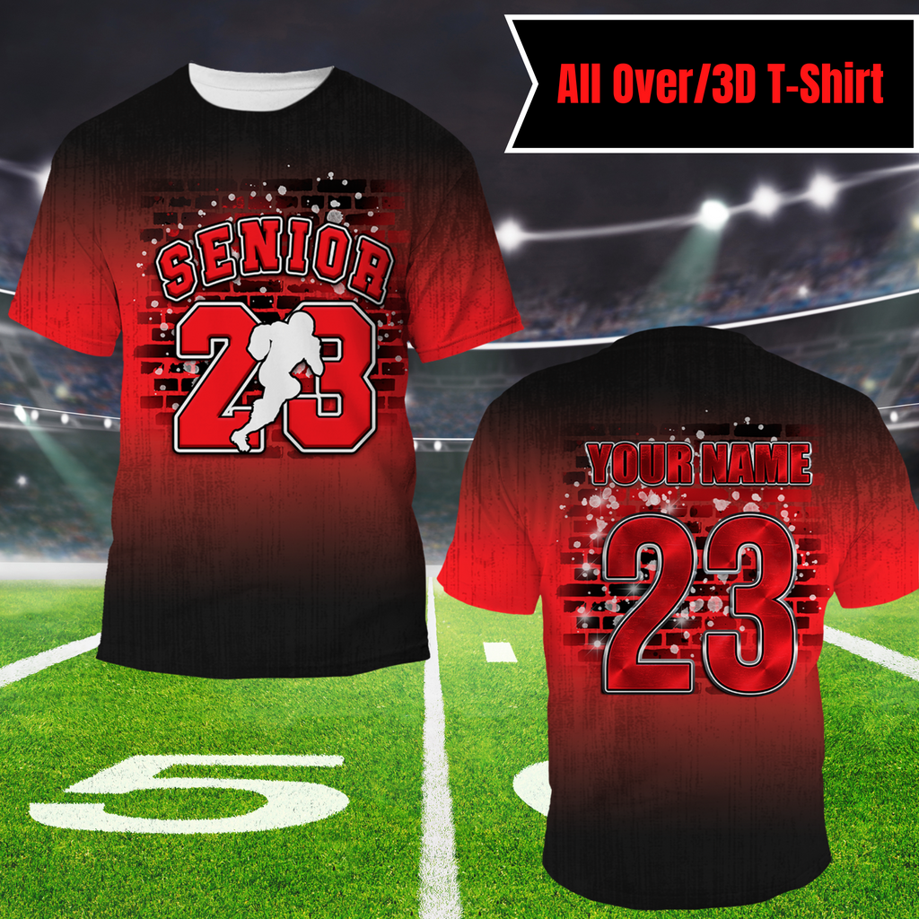 SthrngurlCreations Custom 3D Football Shirt, All Over Shirt,custom Football T-Shirt, All Over Football Shirt Am