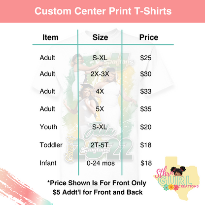 1-Custom Center Print Shirt