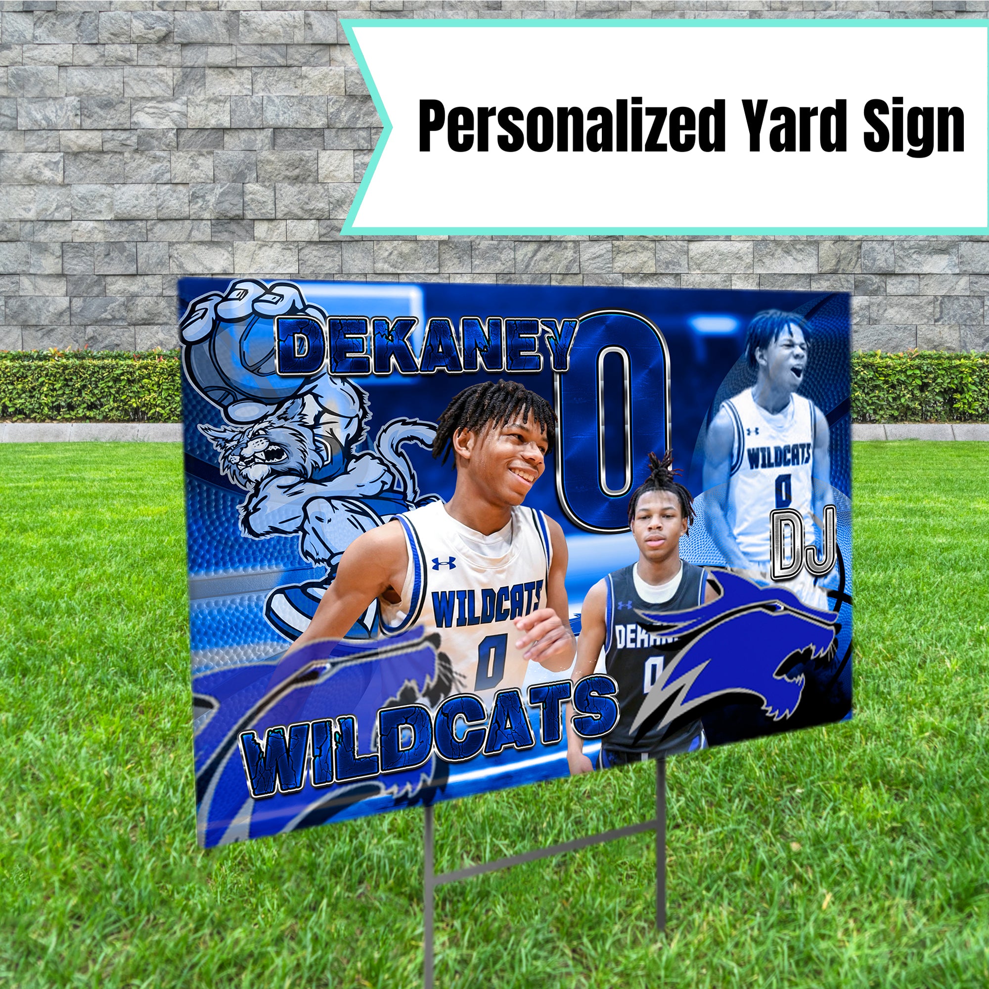 Wildcats, Mascots, school, props, party, lawn signs, yard cards offers (M625HS)