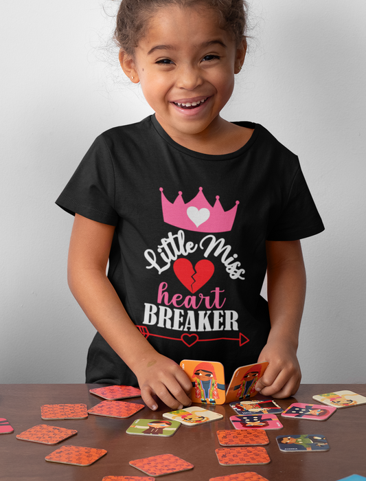 Girl's Valentine's Day Shirt, Little Miss Heartbreaker - SthrngurlCreations