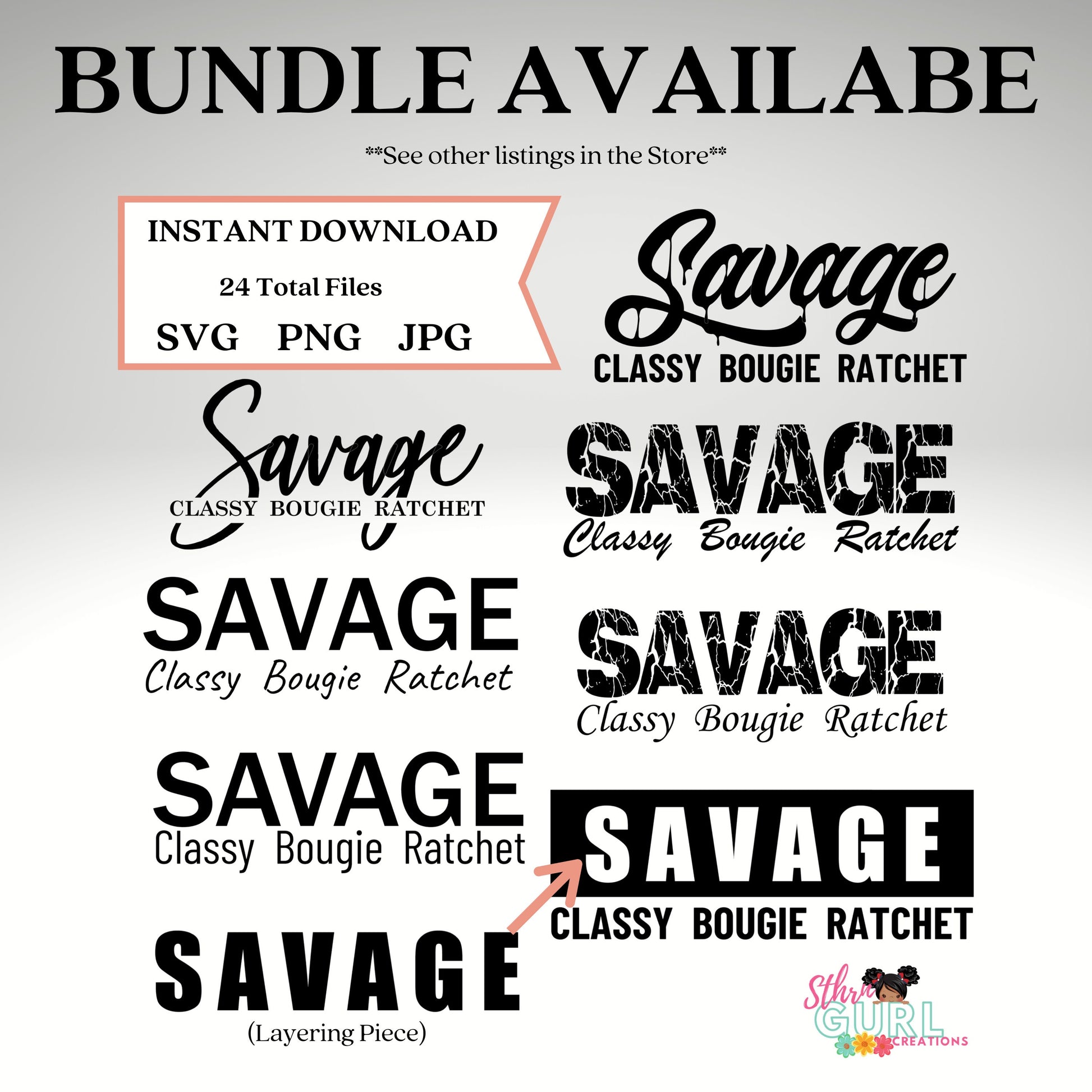 Savage Classy Bougie Ratchet SVG - SthrngurlCreations