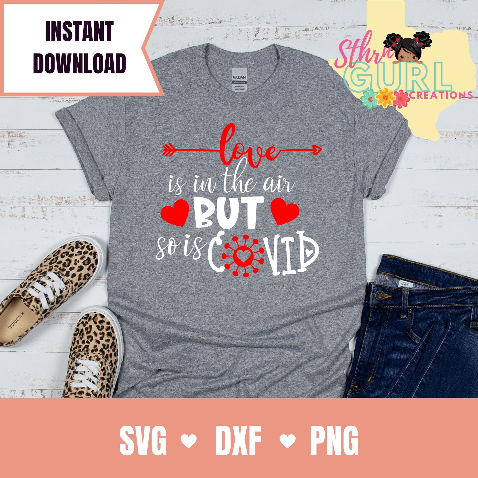 Love Is In The Air But So Is Covid SVG,Love shirt svg,Valentine's Day 2021 svg,Valentine's Day cut file,Valentine saying svg - SthrngurlCreations