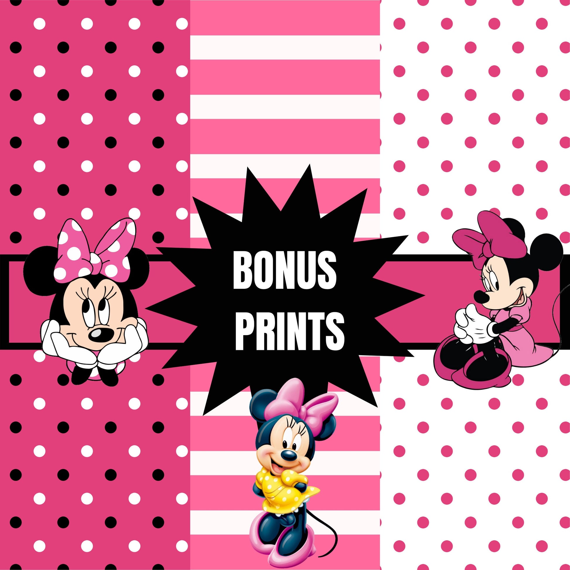 Minnie Pink Heart, Disney Scrapbook paper, 12x12 (Disney & Trends